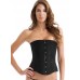 Черный сатиновый корсет с кружевными вставками Essential Satin Lace Corset L