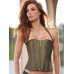 Золотистый корсет на ленточной шнуровке Metallics Corset S