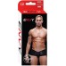 Блестящие мужские трусы-хипсы Envy черные S/M