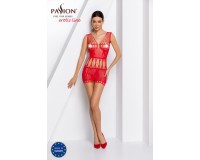 Эротическое платье сетка красного цвета BS090
