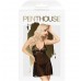 Черное платье-сорочка и трусики-стринги Penthouse Bedtime story L/XL