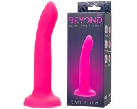 Светящийся в темноте розовый фаллоимитатор Beyond by Toyfa Sam Glow 17 см