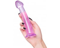 Фиолетовый фаллоимитатор Jelly Dildo M Toyfa Basic 18 см