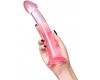 Розовый фаллоимитатор Jelly Dildo XL Toyfa Basic 22 см