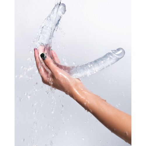 Двухголовый прозрачный фаллоимитатор Toyfa Double Dildo 40 см Двухголовый прозрачный фаллоимитатор Toyfa Double Dildo 40 см