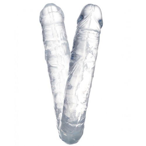 Двухголовый прозрачный фаллоимитатор Toyfa Double Dildo 40 см Двухголовый прозрачный фаллоимитатор Toyfa Double Dildo 40 см