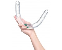 Двухголовый прозрачный фаллоимитатор Toyfa Double Dildo 40 см