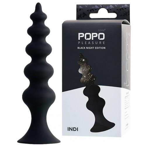 Черная анальная елочка Popo Pleasure by Toyfa Indi Черная анальная елочка Popo Pleasure by Toyfa Indi