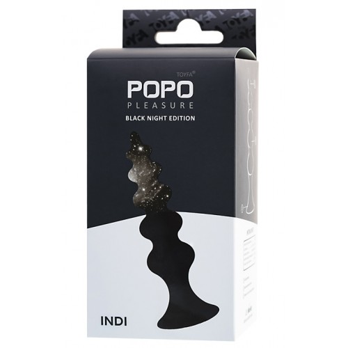 Черная анальная елочка Popo Pleasure by Toyfa Indi Черная анальная елочка Popo Pleasure by Toyfa Indi