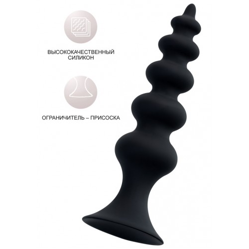 Черная анальная елочка Popo Pleasure by Toyfa Indi Черная анальная елочка Popo Pleasure by Toyfa Indi