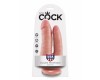 Двойной фаллоимитатор с присоской King Cock Double Penetrator Flesh