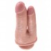 Двойной фаллоимитатор с присоской King Cock Double Penetrator Flesh