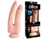 Двойной фаллос с присоской King Cock Triple Density Double Penetration 24 см