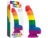 Радужный фаллоимитатор Prider Dildo 21 см