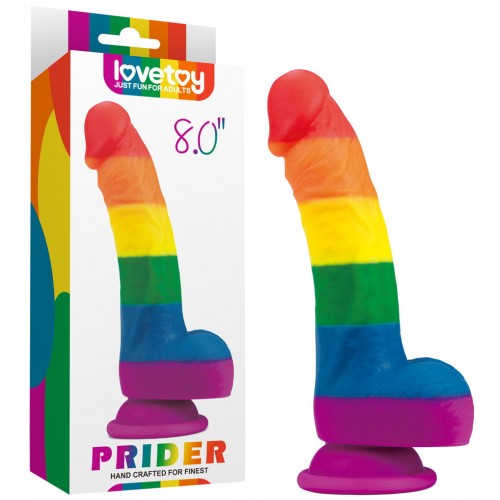 Радужный фаллоимитатор Prider Dildo 21 см Радужный фаллоимитатор Prider Dildo 21 см