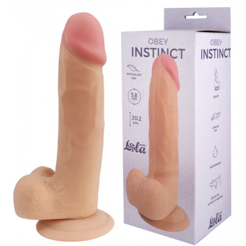 Реалистичный фаллоимитатор на присоске Lola Games Obey Instinct 20 см Реалистичный фаллоимитатор на присоске Lola Games Obey Instinct 20 см