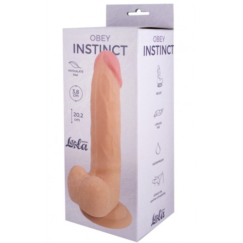 Реалистичный фаллоимитатор на присоске Lola Games Obey Instinct 20 см Реалистичный фаллоимитатор на присоске Lola Games Obey Instinct 20 см