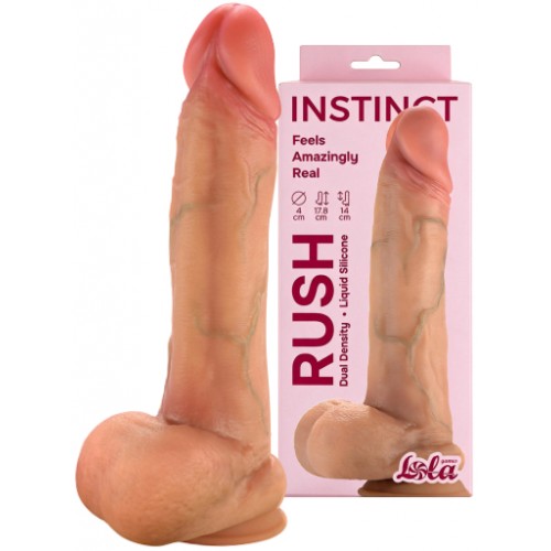 Реалистичный фаллоимитатор на присоске Instinct Rush 18 см Реалистичный фаллоимитатор на присоске Instinct Rush 18 см