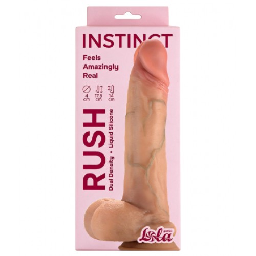 Реалистичный фаллоимитатор на присоске Instinct Rush 18 см Реалистичный фаллоимитатор на присоске Instinct Rush 18 см