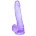 Прозрачный фаллос с мошонкой Intergalactic Satellite Purple 21 см