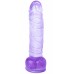 Прозрачный фаллос с мошонкой Intergalactic Satellite Purple 21 см
