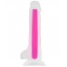 Светящийся в темноте фаллоимитатор Toyfa Tony Glow 14,5 см прозрачно-розовый