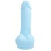 Голубой фаллос с мошонкой из жидкого силикона Toyfa Arthur 20 см