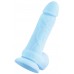 Голубой фаллос с мошонкой из жидкого силикона Toyfa Arthur 20 см