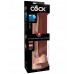 Огромный фаллос с мошонкой на присоске King Cock Plus Triple Density 33 см