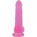 Фаллос на присоске Jelly Studs Crystal Dildo Large розовый 20 см
