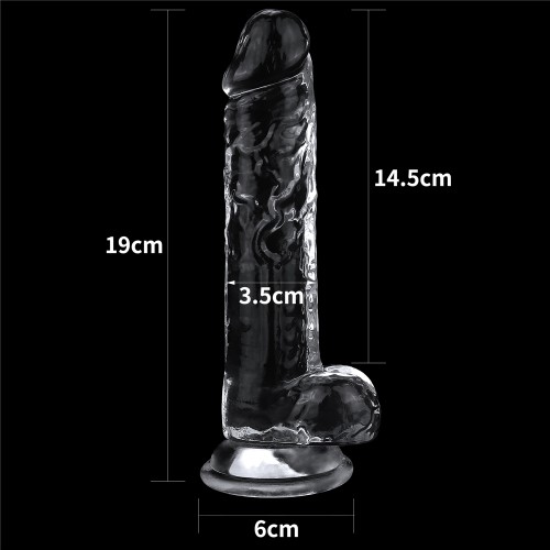 Прозрачный фаллос с мошонкой Lovetoy Flawless Clear Dildo 19 см Прозрачный фаллос с мошонкой Lovetoy Flawless Clear Dildo 19 см