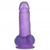 Фиолетовый фаллос Jelly Studs Crystal Dildo Small 16 см