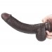 Черный фаллоимитатор на присоске Lovetoy Sliding-Skin Dual Layer Dong 23 см