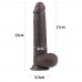 Черный фаллоимитатор на присоске Lovetoy Sliding-Skin Dual Layer Dong 23 см