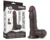 Черный фаллоимитатор на присоске Lovetoy Sliding-Skin Dual Layer Dong 20 см