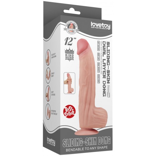 Реалистичный фаллоимитатор с эффектом двойной кожи Lovetoy Sliding-Skin Dual Layer Dong 31 см Реалистичный фаллоимитатор с эффектом двойной кожи Lovetoy Sliding-Skin Dual Layer Dong 31 см