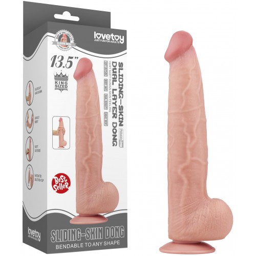 Реалистичный фаллоимитатор с эффектом двойной кожи Lovetoy Sliding-Skin Dual Layer Dong 34 см Реалистичный фаллоимитатор с эффектом двойной кожи Lovetoy Sliding-Skin Dual Layer Dong 34 см