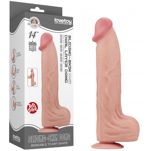 Реалистичный фаллоимитатор с эффектом двойной кожи Lovetoy Sliding-Skin Dual Layer Dong 36 см Реалистичный фаллоимитатор с эффектом двойной кожи Lovetoy Sliding-Skin Dual Layer Dong 36 см