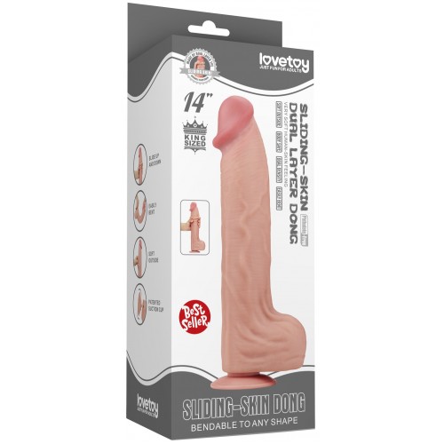 Реалистичный фаллоимитатор с эффектом двойной кожи Lovetoy Sliding-Skin Dual Layer Dong 36 см Реалистичный фаллоимитатор с эффектом двойной кожи Lovetoy Sliding-Skin Dual Layer Dong 36 см