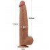 Реалистичный фаллоимитатор-мулат на присоске Lovetoy Sliding-Skin Dual Layer Dong 34 см