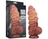 Реалистичный фаллоимитатор с мошонкой и рельефом из веревок Lovetoy Silicone Cock with Rope 24 см