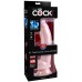 Изогнутый фаллоимитатор на присоске King Cock Triple Density Cock with Balls Light 26 см