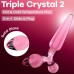 Стеклянный стимулятор 3 в 1 Satisfyer Triple Crystal 2 розовый 22 см Стеклянный стимулятор 3 в 1 Satisfyer Triple Crystal 2 розовый 22 см