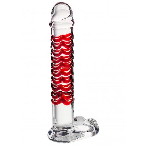 Реалистичный фаллос с ярко выраженной головкой и массажным рельефом Sexus Glass 16 см Реалистичный фаллос с ярко выраженной головкой и массажным рельефом Sexus Glass 16 см