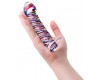Ребристый фаллос из стекла Sexus Glass 17 см