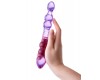 Двусторонний фаллоимитатор из фиолетового стекла Sexus Glass 22 см