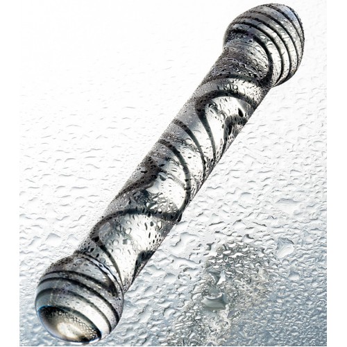 Двусторонний фаллос из стекла Sexus Glass 21 см Двусторонний фаллос из стекла Sexus Glass 21 см