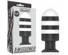 Черно-белая анальная пробка X-Missioner Butt Plug 19,5 см