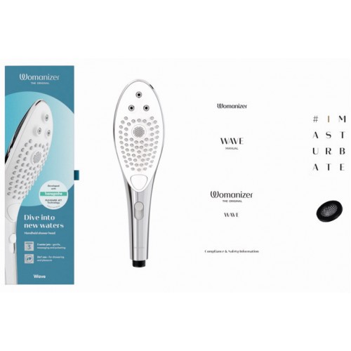 Насадка для душа Womanizer Wave серебристая Насадка для душа Womanizer Wave серебристая