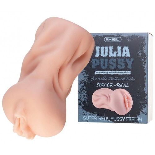 Реалистичный мастурбатор-вагина Julia Xise с лубрикантом в комплекте Реалистичный мастурбатор-вагина Julia Xise с лубрикантом в комплекте